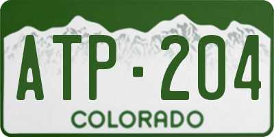 CO license plate ATP204