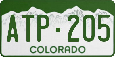 CO license plate ATP205