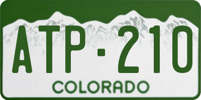 CO license plate ATP210