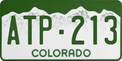 CO license plate ATP213