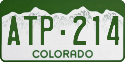 CO license plate ATP214