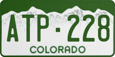 CO license plate ATP228