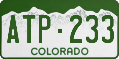 CO license plate ATP233