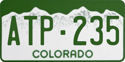 CO license plate ATP235