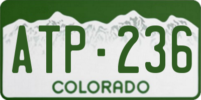 CO license plate ATP236