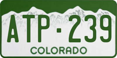 CO license plate ATP239