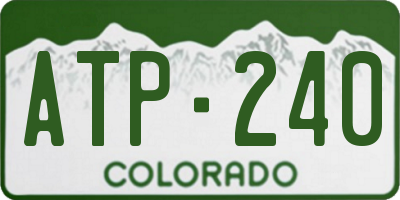 CO license plate ATP240