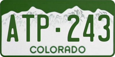 CO license plate ATP243