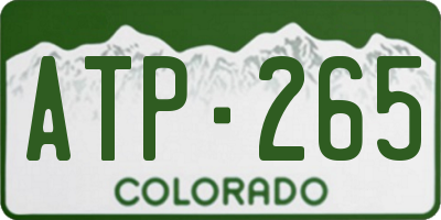 CO license plate ATP265
