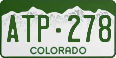 CO license plate ATP278