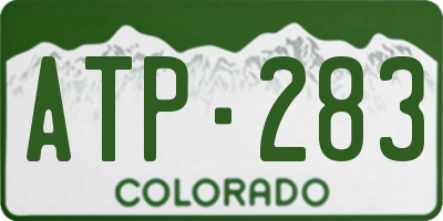 CO license plate ATP283