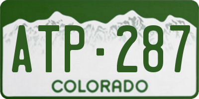 CO license plate ATP287