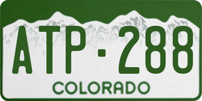 CO license plate ATP288