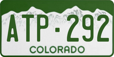 CO license plate ATP292