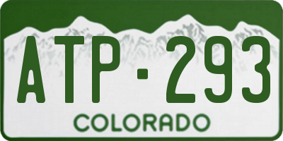 CO license plate ATP293