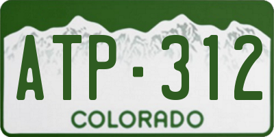 CO license plate ATP312