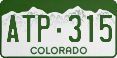 CO license plate ATP315