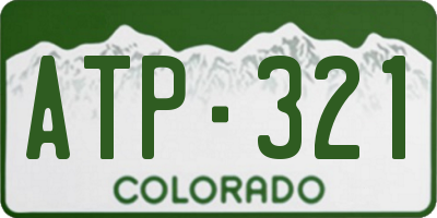 CO license plate ATP321