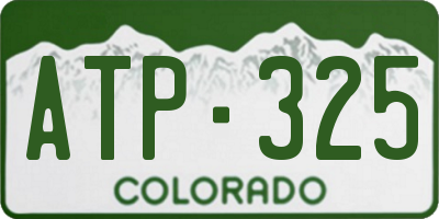 CO license plate ATP325