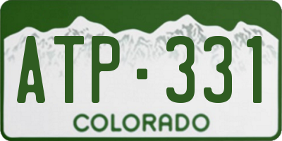 CO license plate ATP331