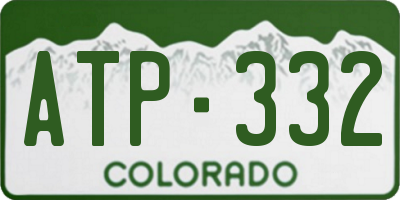 CO license plate ATP332