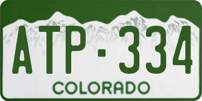CO license plate ATP334
