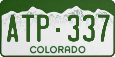 CO license plate ATP337