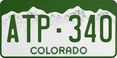 CO license plate ATP340