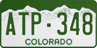 CO license plate ATP348