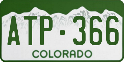 CO license plate ATP366