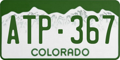 CO license plate ATP367