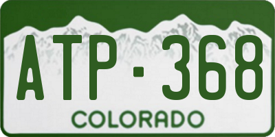 CO license plate ATP368