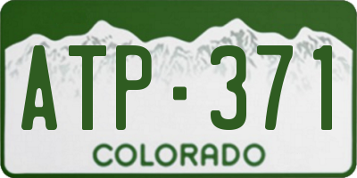 CO license plate ATP371