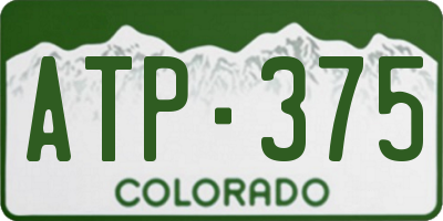 CO license plate ATP375