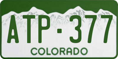 CO license plate ATP377