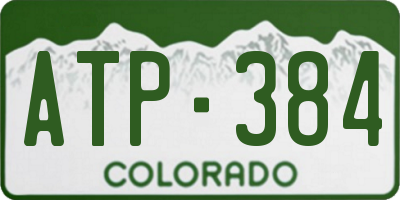 CO license plate ATP384