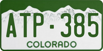 CO license plate ATP385