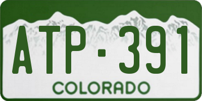 CO license plate ATP391