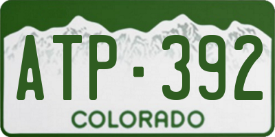 CO license plate ATP392