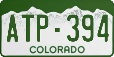 CO license plate ATP394