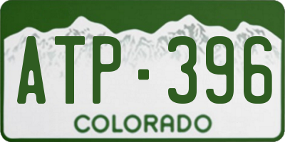 CO license plate ATP396