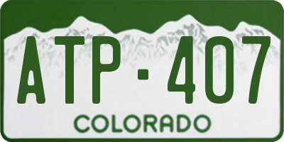 CO license plate ATP407