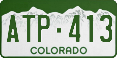 CO license plate ATP413