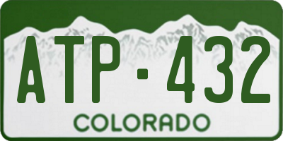 CO license plate ATP432