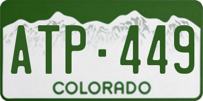 CO license plate ATP449