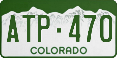 CO license plate ATP470