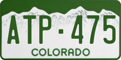 CO license plate ATP475