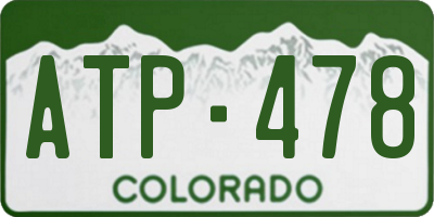 CO license plate ATP478