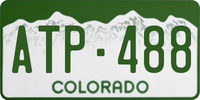 CO license plate ATP488