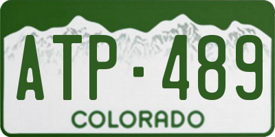 CO license plate ATP489